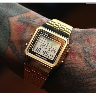 (Chính hãng) Đồng Hồ Casio Nam A500 Gold