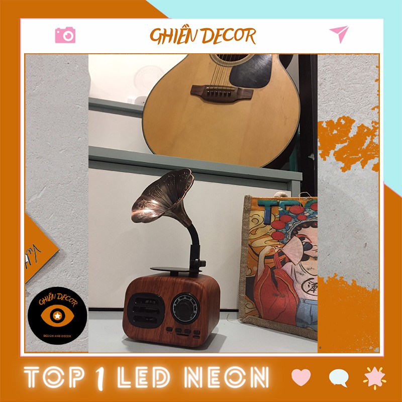 Loa bluetooth mini, bass mạnh, hát karaoke cổ điển vintage, decor, quà tặng FT05