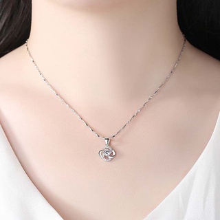 Dây chuyền bạc nữ đính đá cỏ 4 lá
