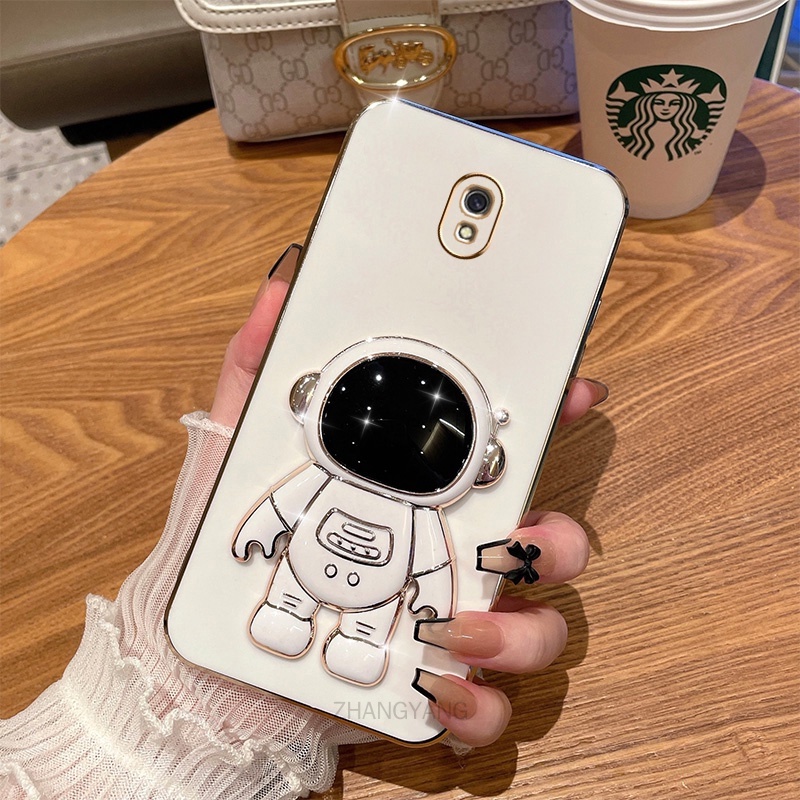 ốp lưng Redmi 8 8a TPU Mạ điện 3D Phi hành gia có chân đế ốp điện thoại Redmi 8 8a