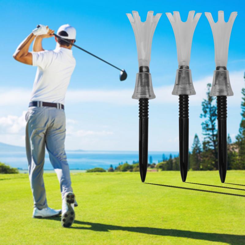 Tee golf nhựa dài điều chỉnh được chiều cao để được ở cả góc nghiêng trên mặt đất loại 3 chiếc