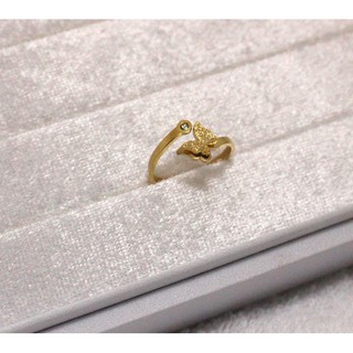 Nhẫn con bướm vàng 24k phun cát