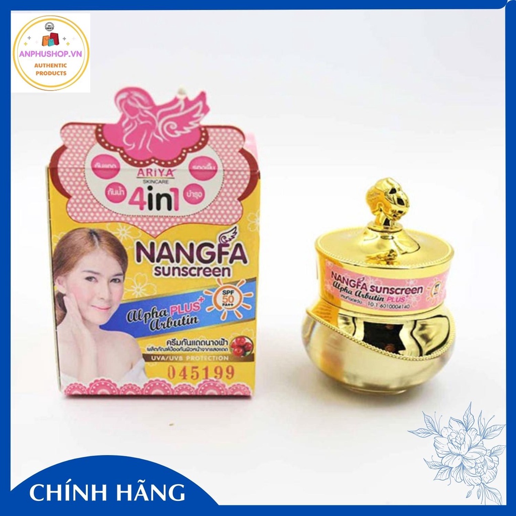 Kem chống nắng che khuyết điểm Nangfa Sunscreen 4 in 1  SPF 50+++ - Sản phẩm chính hãng Thái Lan