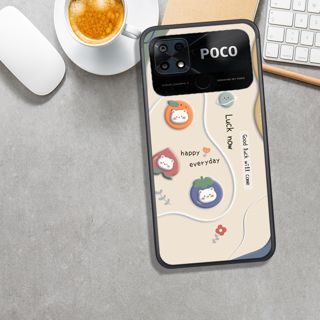 ỐP LƯNG XIAOMI POCO C40, IN HÌNH GẤU&amp;THỎ MÀU SẮC BẮT MẮT.