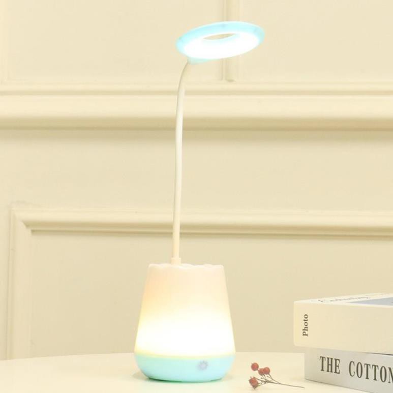 Đèn bàn học Lọ Hoa ✅ Có ngăn đựng bút  ✅ Phát sáng đổi màu  ✅ Tích điện✅ Cắm sạc USB ✅ 3 chế độ phát sáng  ✅ Đèn ngủ