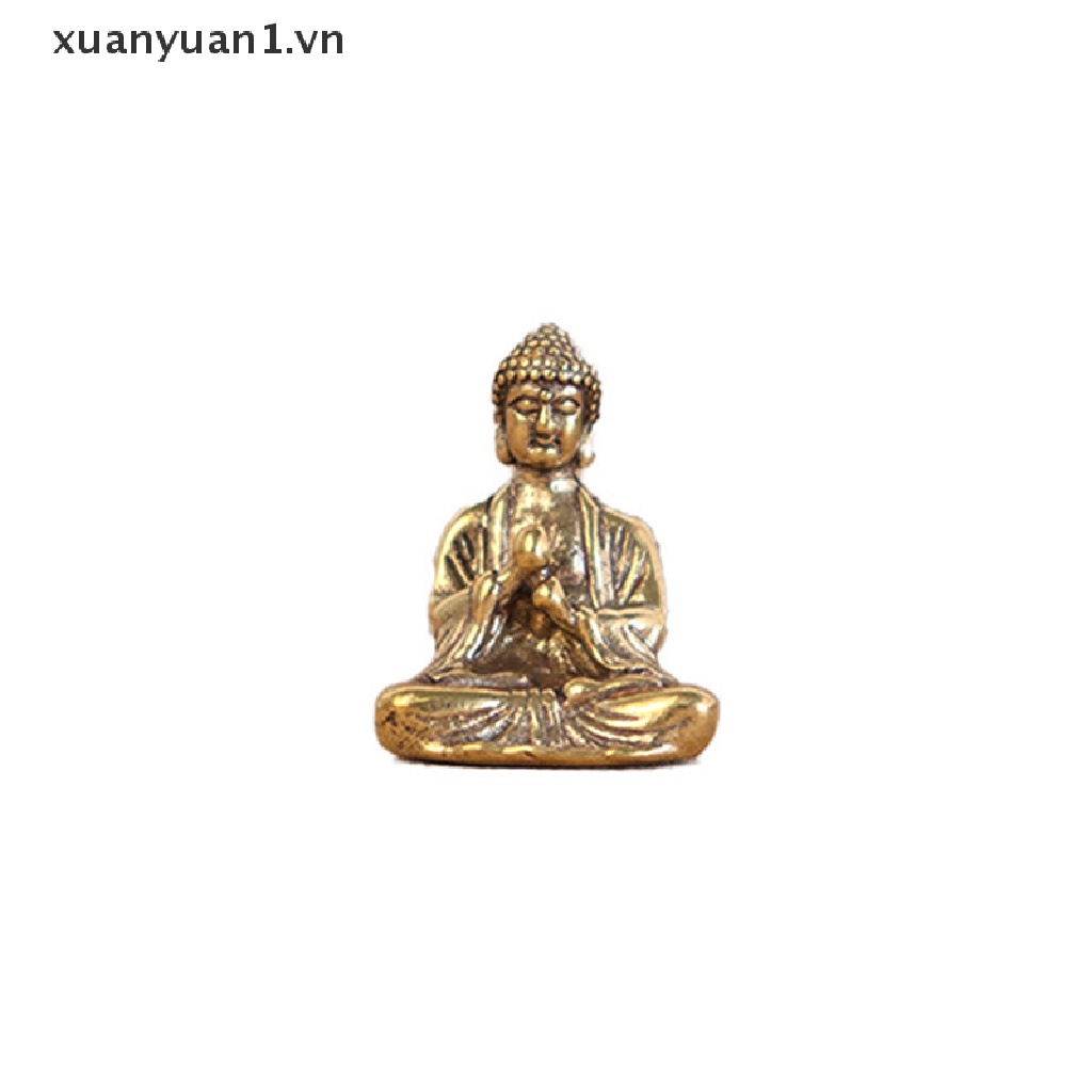 Xuan Tượng Phật Sakyamuni Mini Bằng Đồng Nguyên Khối Trang Trí Tiểu Cảnh