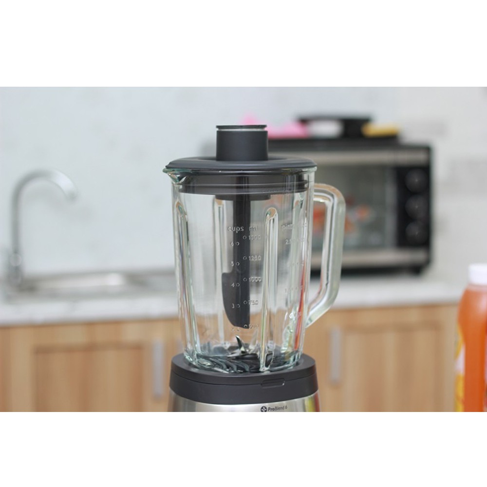 Máy xay sinh tố cối thủy tinh chịu lực Philips HR2195  - Hãng phân phối chính thức