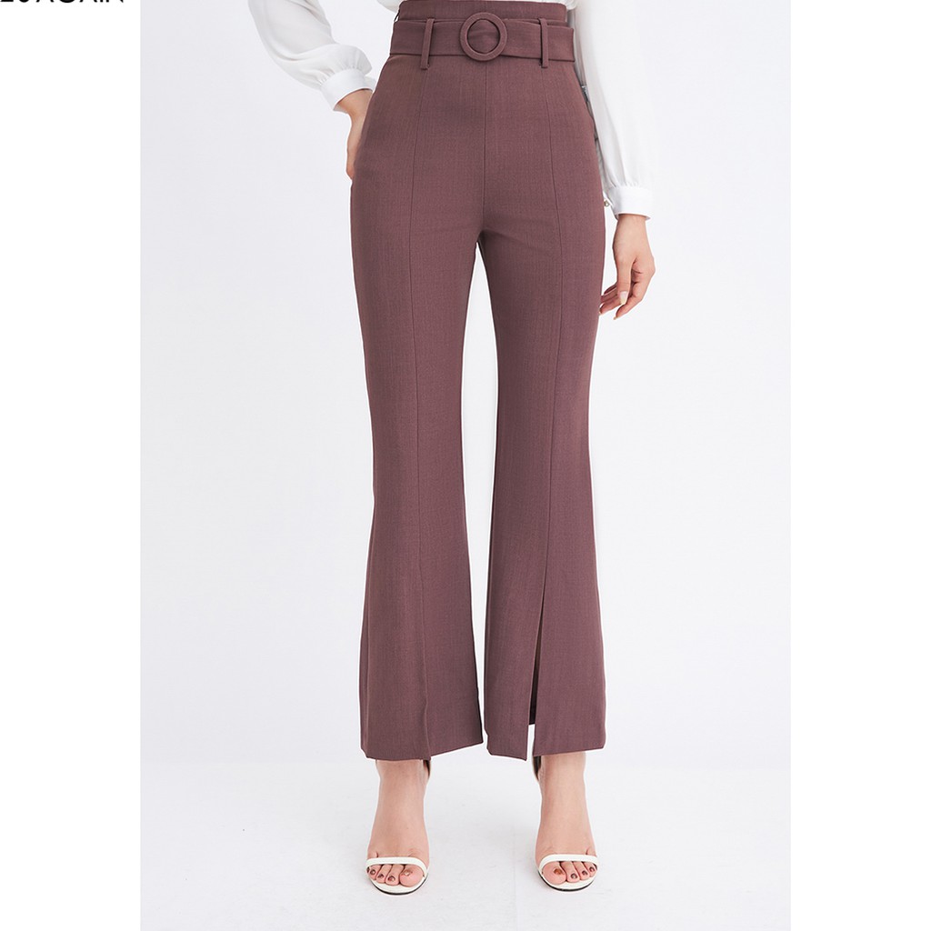 Quần âu nữ 92WEAR 3 màu, đủ size, ống xẻ công sở QOA1254 | BigBuy360 - bigbuy360.vn