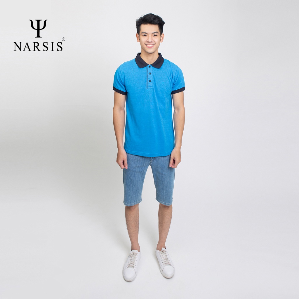 Áo T- Shirts nam Narsis D4011 màu xanh cẩm thạch