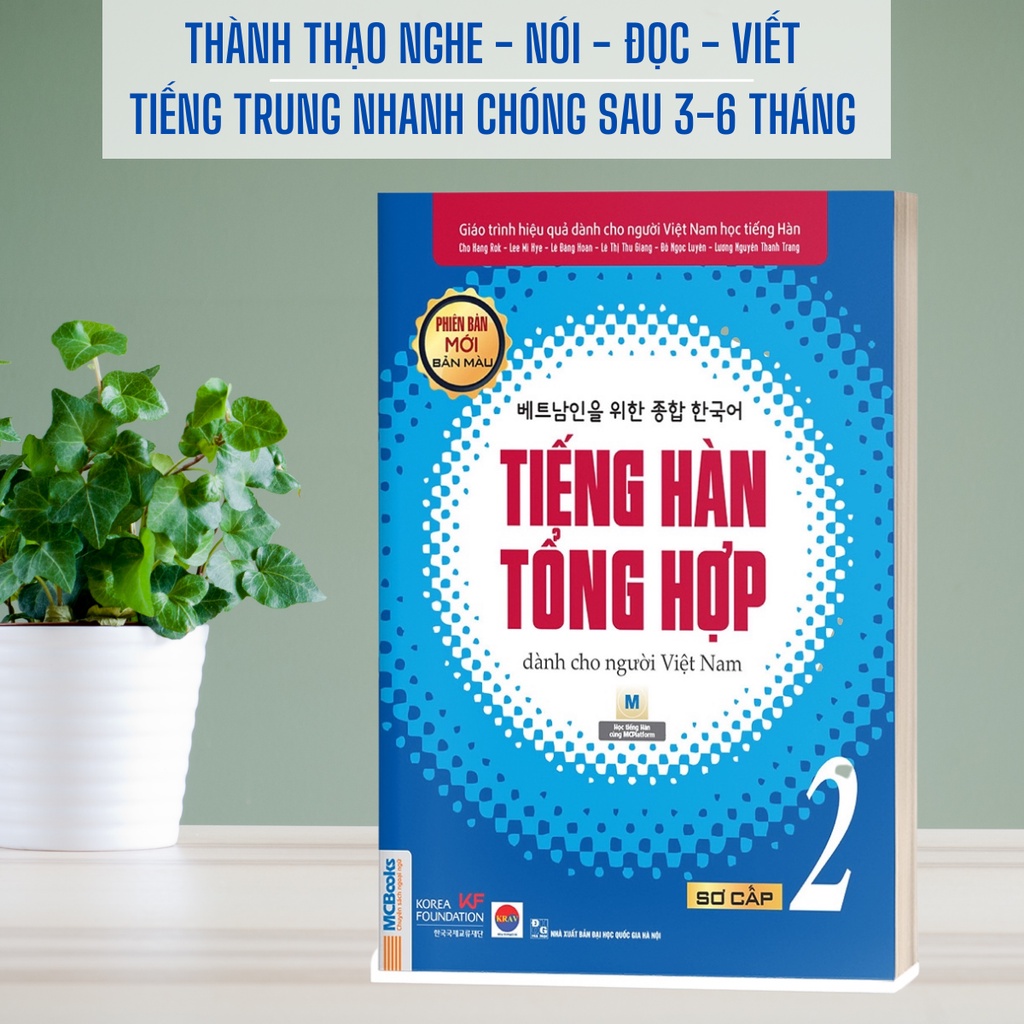 Sách - Tiếng Hàn Tổng Hợp Dành Cho Người Việt Nam Trình Độ Sơ Cấp Tập 2 - Bản Màu - Bizbooks Tặng Sổ Tay và Bookmark