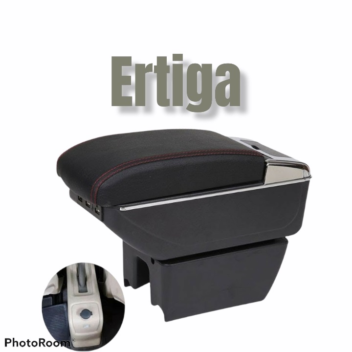 Hộp Tỳ Tay, Bệ Tỳ Tay Xe Suzuki Ertiga Màu Đen Có Cổng USB lắp đặt dễ dàng