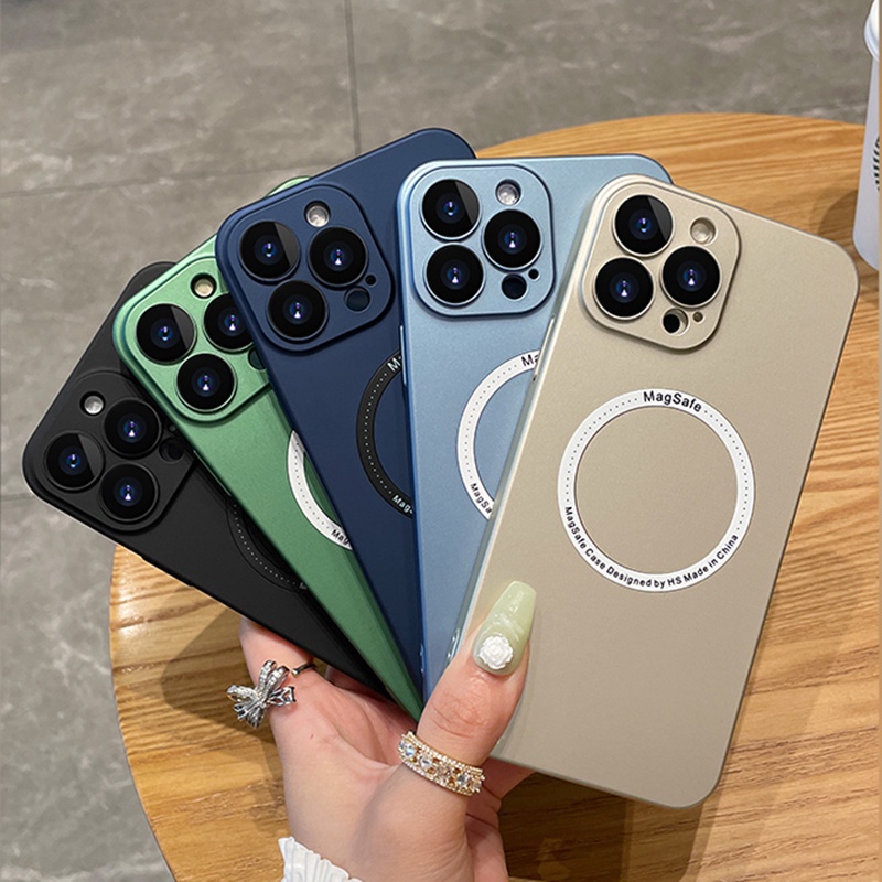 Ốp Điện Thoại Cứng Từ Tính Chống Bám Vân Tay Cho iPhone 12 13 Pro Max