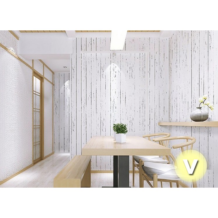 Xả 10m Giấy dán tường giả gỗ  có sẵn keo khổ rộng 45cm