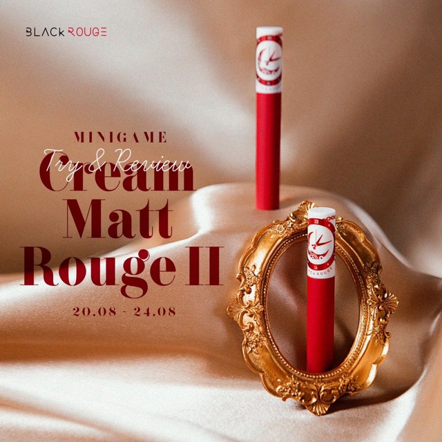 [Tick Tock] Son Kem Siêu Lì, Mềm Mượt Môi Black Rouge Cream Matt Rouge 2