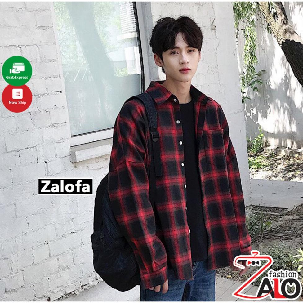 Áo Sơ Mi Flannel Sơ Mi Caro Áo Khoác Nam Nữ Form Rộng Cá Tính Unisex  ྇