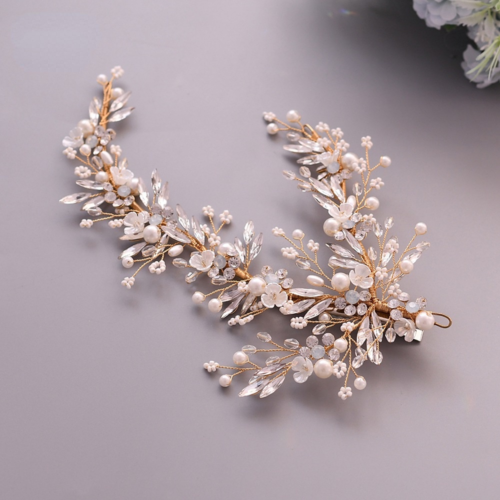 Kẹp Tóc Đính Đá Và Ngọc Trai Thời Trang Dành Cho Nữ