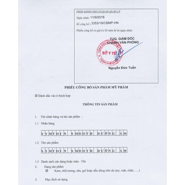 Kem dưỡng ẩm Symtoin Smooth dưỡng ẩm làm mềm da, tái tạo da tuýp 40g