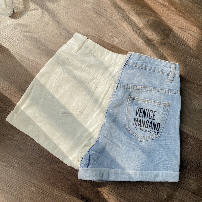 [SALE UP TO 50%] Quần short jeans mickey lật lai LENCLOTHING 8052-8053