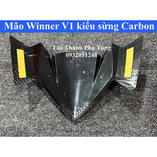 Mão Winner V1 kiểu sừng - màu Carbon Phukienxe