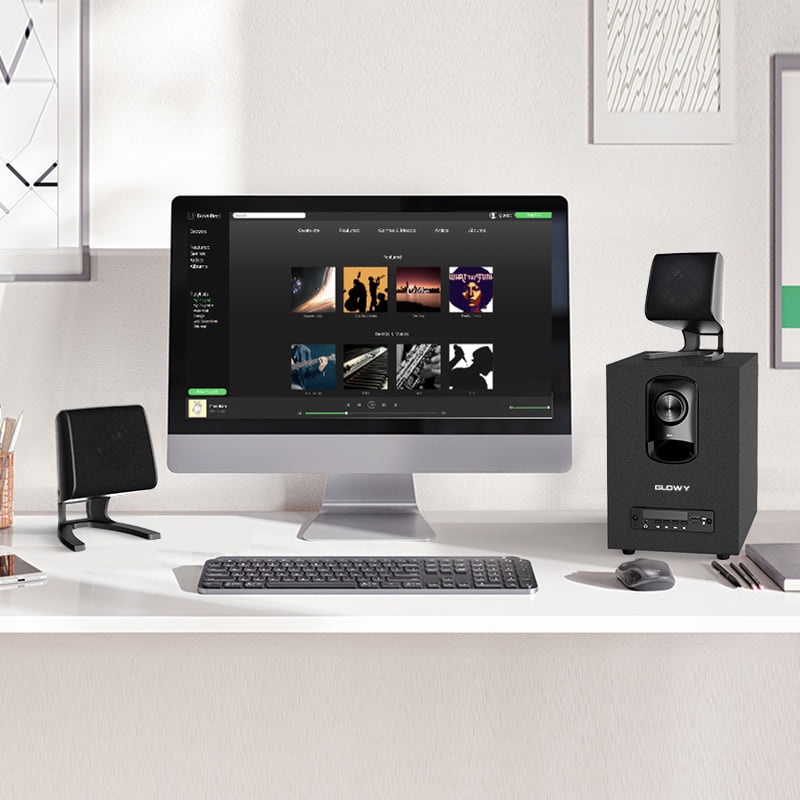 Loa Vi Tính GLOWAY | BOSTON - Tích Hợp Bluetooth, USB, Thẻ Nhớ - Âm Thanh HD Chất Lượng Cao - BH 12 Tháng