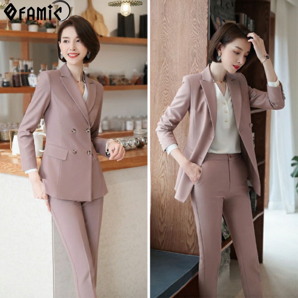 Vest Nữ Hàn Quốc ❤️𝑭𝑹𝑬𝑬𝑺𝑯𝑰𝑷❤️ Giảm 5K khi nhập mã [ AO BLAZER ] Bộ Vest Nữ Hàn Quốc Cao Cấp Gồm Áo Và Quần Dài | BigBuy360 - bigbuy360.vn