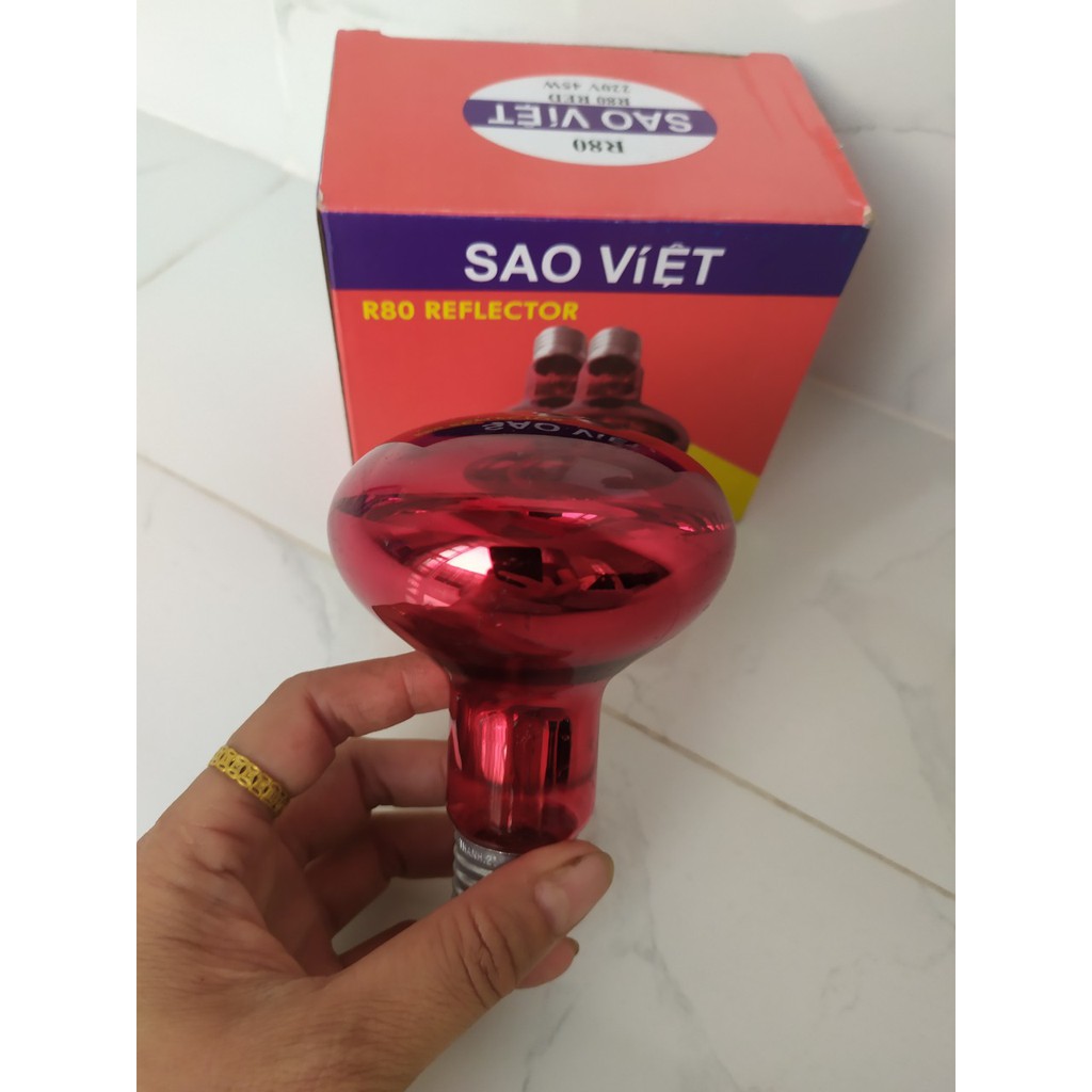 Bóng hồng ngoại sưởi cho gia súc, gia cầm, vật nuôi Sao Việt 45W-75W