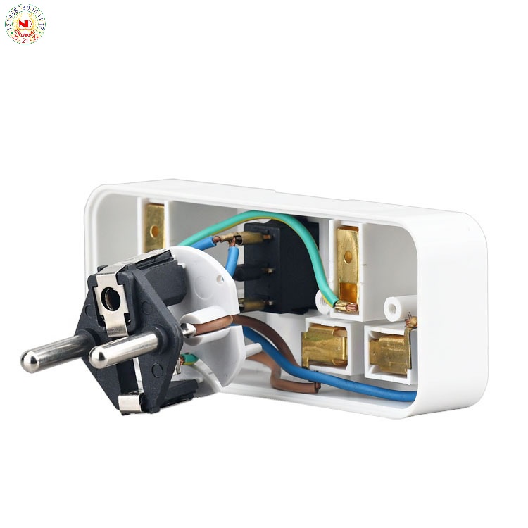 Ổ Cắm SH609K, Ổ Cấm Chuyển Đổi Chuẩn Châu Âu, Chia Ổ Đơn Hàn Quốc, Ba Lan, Đức, Pháp, Bỉ.... Sang Ổ Đôi Có Công Tắc
