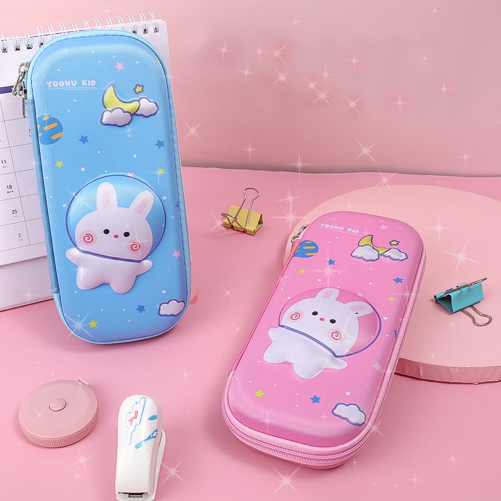 Túi Đựng Bút Hình Thỏ Hoạt Hình 3D Dễ Thương