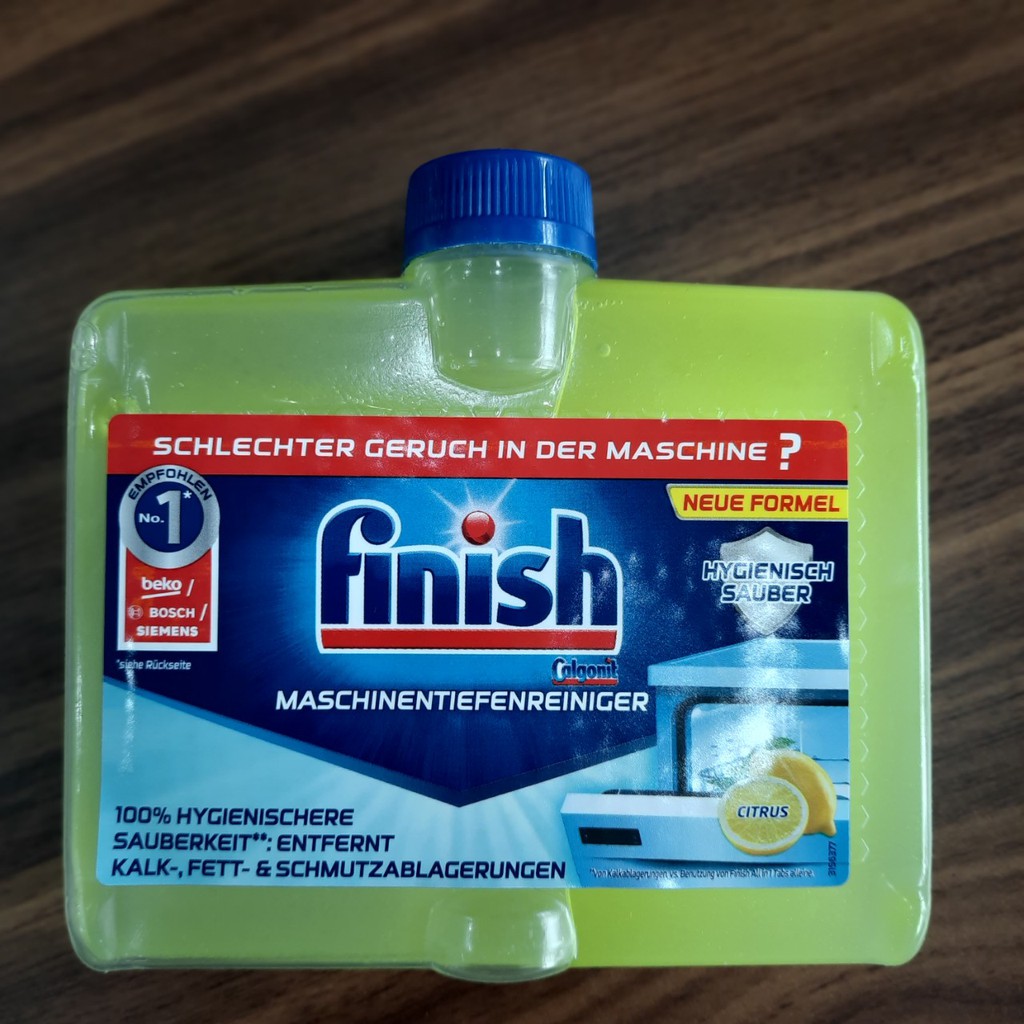 Nước Vệ Sinh Máy Rửa Chén Bát Finish 250ML Hương Chanh - Nhập khẩu Đức