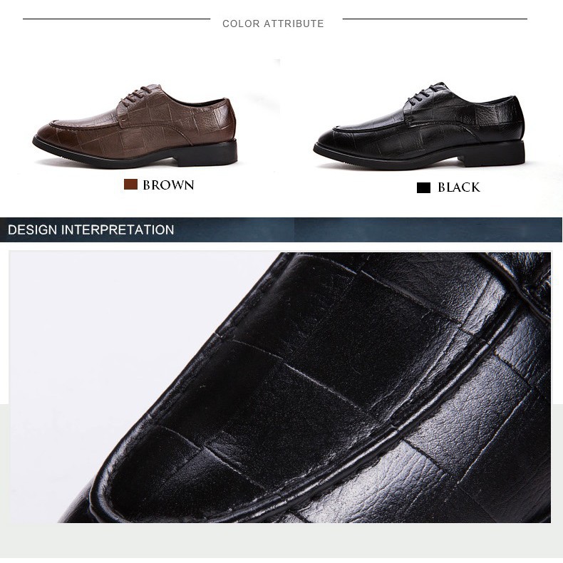 Giày tây nam mũi nhọn bằng da sang trọng