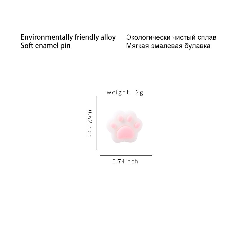 Huy hiệu cài áo trang trí hình dấu chân thú cưng đáng yêu