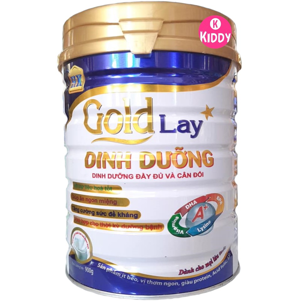 Sữa Goldlay dinh dưỡng đầy đủ và cân đối dành cho mọi lứa tuổi lon 900g (date mới)