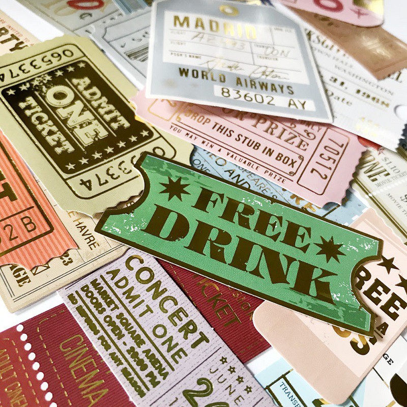 Gói 24 sticker nhũ SG2401 Gachini