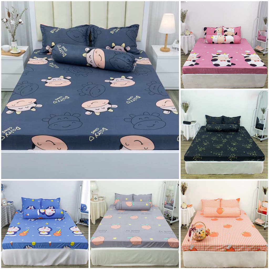 Bộ Ga Gối Poly Ga trải giường | Bộ Drap giường Ếch Xanh  - ZingZingMart