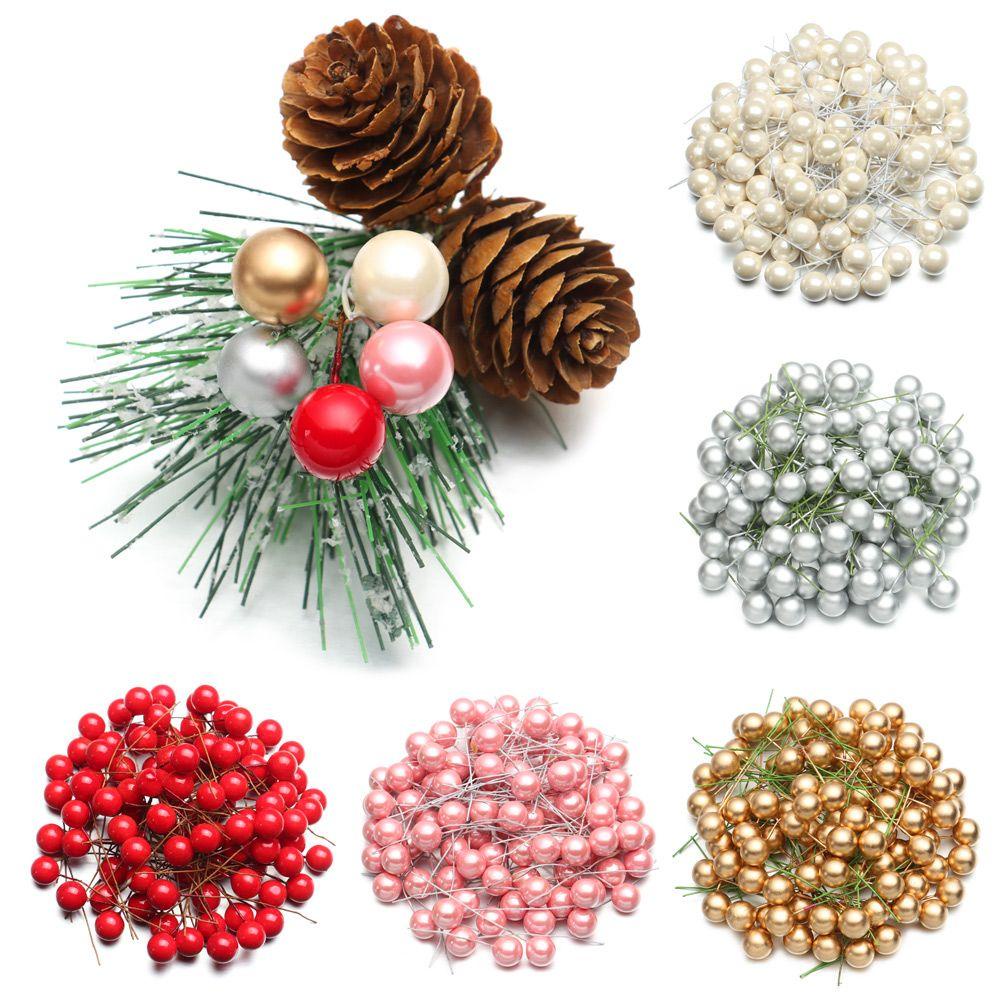 CONOPERY Bộ 100 Quả Thông Đỏ Nhân Tạo Dùng Trang Trí Tiệc Cưới