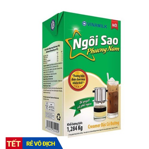 SỮA ĐẶC NGÔI SAO PHƯƠNG NAM XANH LÁ - HỘP GIẤY 1284G