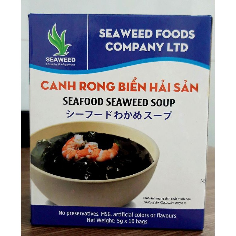 Canh rong biển hải sản/hộp