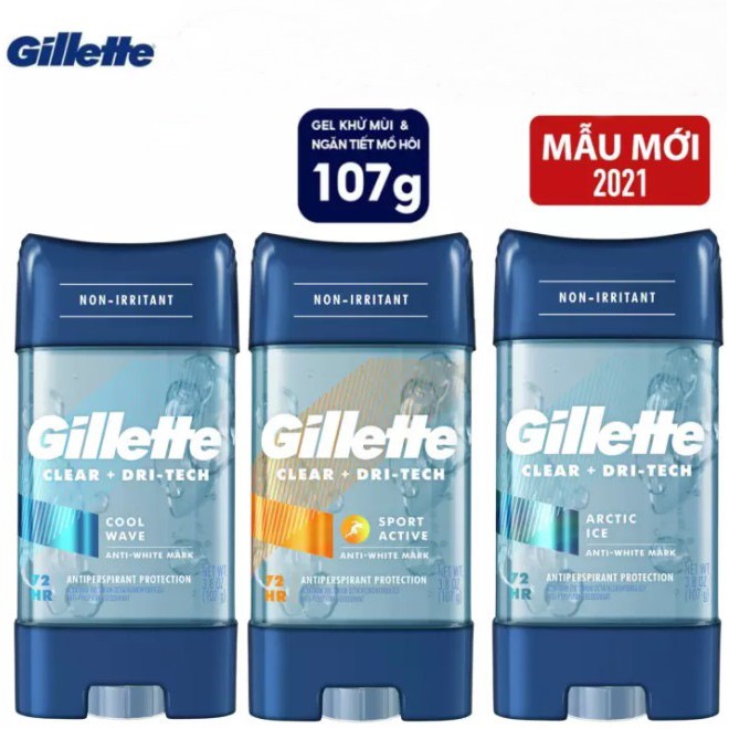 KHỬ MÙI NAM GILLETTE CLEAR GEL ĐỦ MÙI