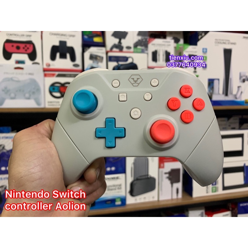 Tay cầm Aolion dành cho Nintendo Switch oled / v1 /v2 / Lite Pc laptop tặng kèm dây usb tay bấm aolion