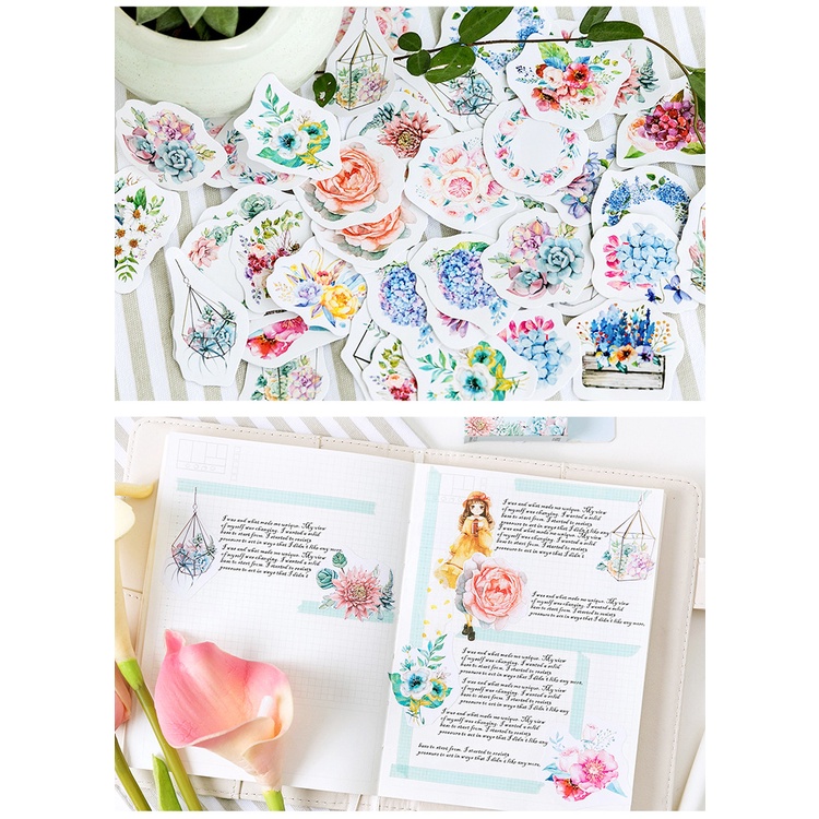 Set 46 Miếng Dán Trang Trí Sổ Tay / Điện Thoại