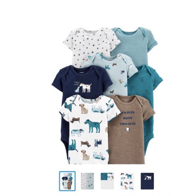 [Sale sốc] Set 7 chiếc bodysuit xuất dư hãng Carter's chất liệu cotton cho bé từ 0-24 tháng ❤Mix Ngẫu nhiên❤️