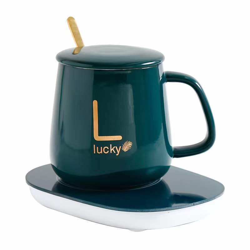55° Constant Temperature Hot Water Cup Household Milk Ceramic Vacuum Mug Heating Pad Mug Birthday Gift