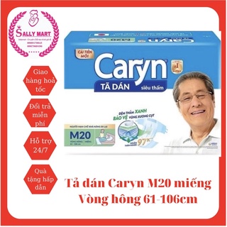 Tả Bỉm Người Lớn - Tả Dán Caryn Siêu Thấm M20 - Vòng Hong 61-106 cm