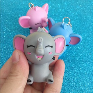 Móc khóa con Voi Đèn Led phát sáng có nhạc-Móc khóa phát sáng chú Voi Con ở Bản Đôn dễ thương độc đáo