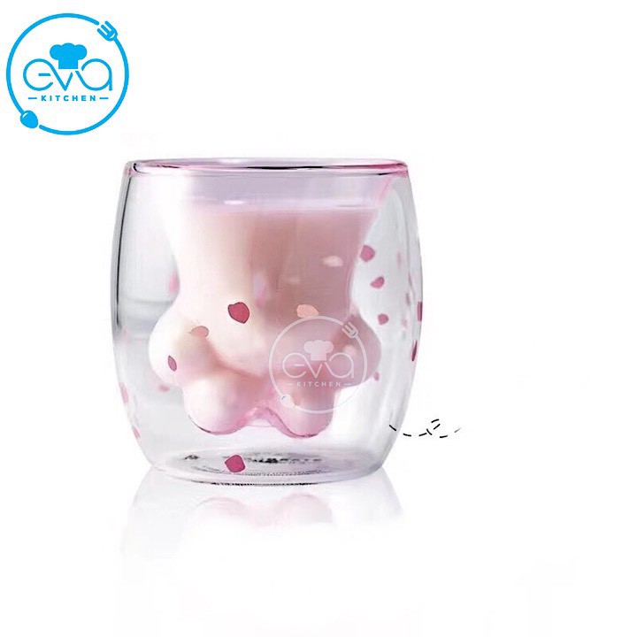 Ly Chân Mèo 2 Lớp Đáng Yêu Cat Claw Cup