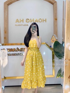Đầm maxi hoa cúc voan lụa siêu xinh HÀNG Y HÌNH
