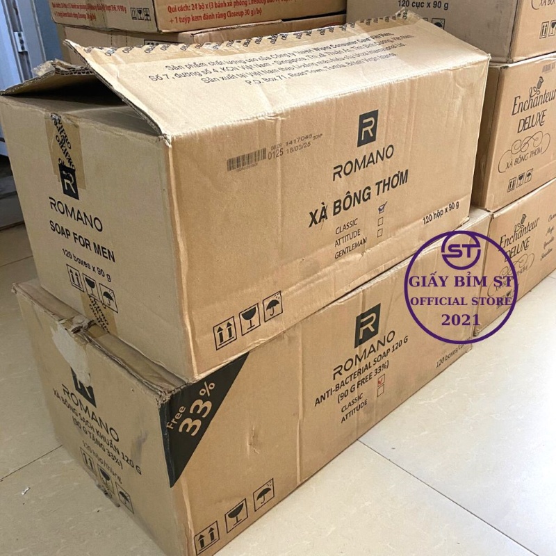 Xà phòng tắm gội Romano bánh 90g sạch khuẩn, hương thơm nam tính, mạnh mẽ