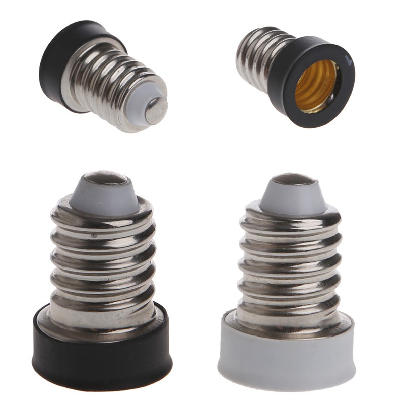 Adapter Đuôi đèn chuyển đổi E14 sang E12 màu trắng