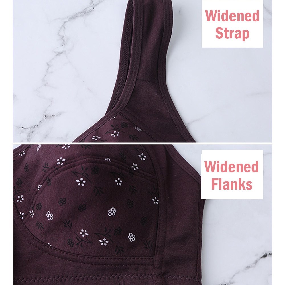 Áo Ngực Cotton Plus Size Cài Khóa Trước Tiện Lợi Cho Mẹ Chăm Sóc Bé