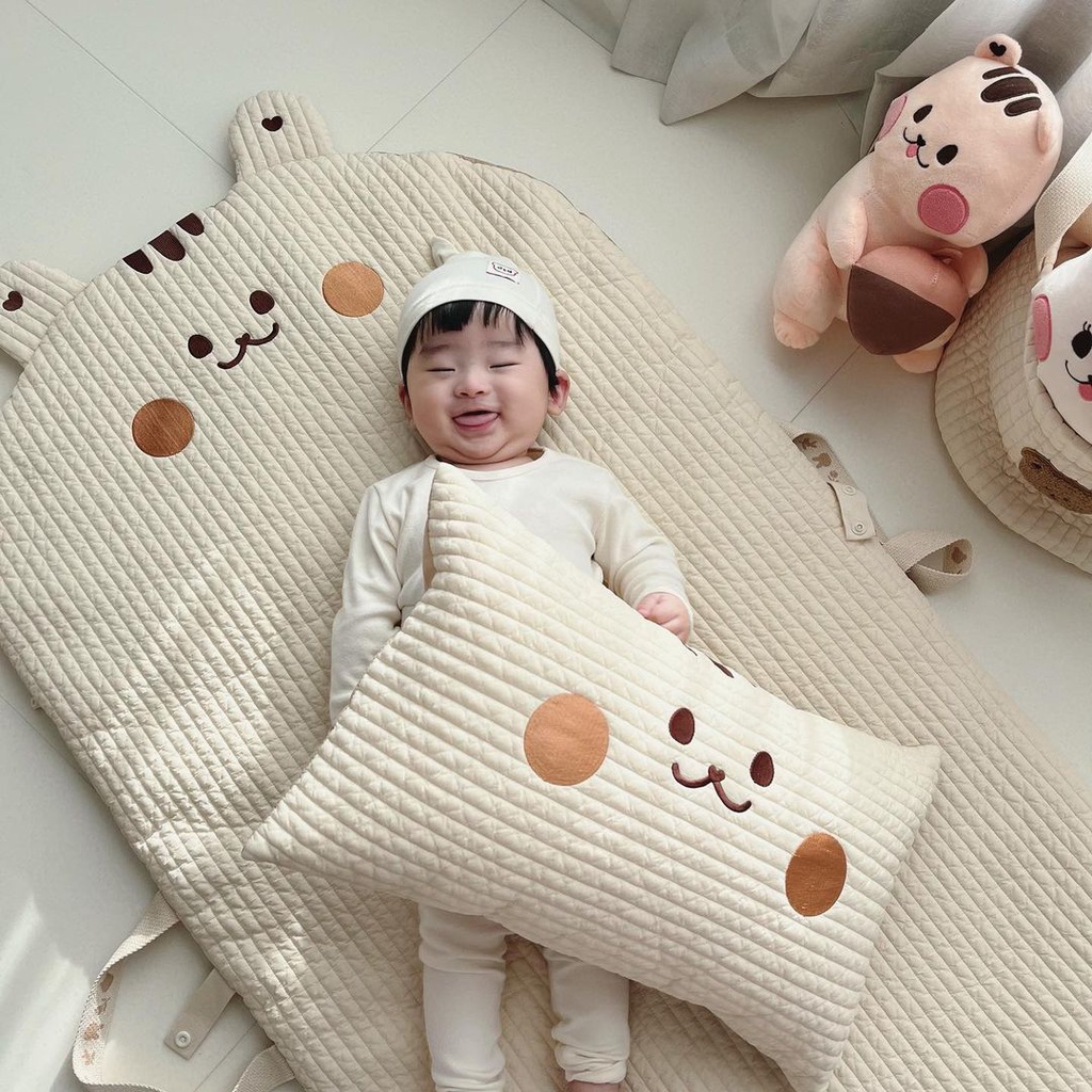 Đệm ngủ gấp gọn cho bé đi học Dottodot Malolotte Hàn Quốc &lt;Có sẵn&gt;